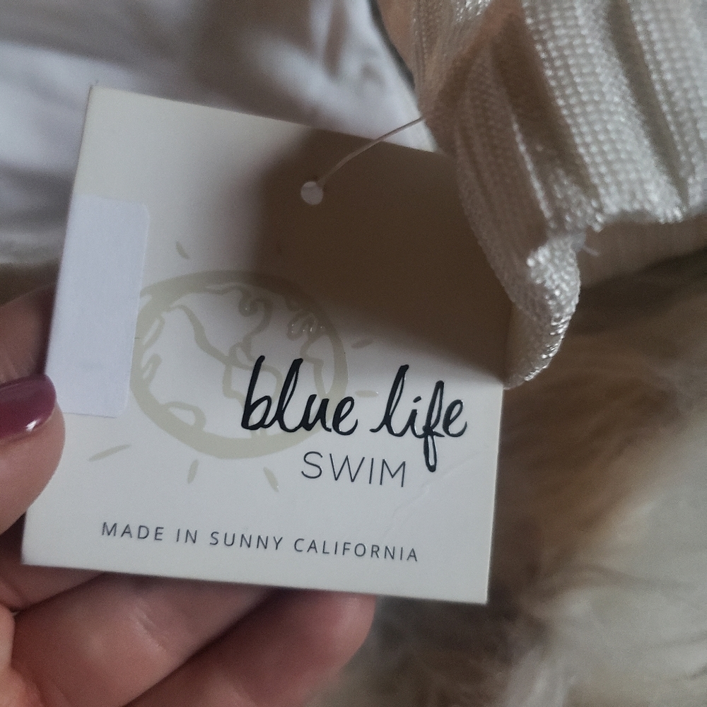 New: Blue Life Kiss Me High Neck Bikini Top - Picture 2 of 5